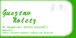 gusztav moletz business card